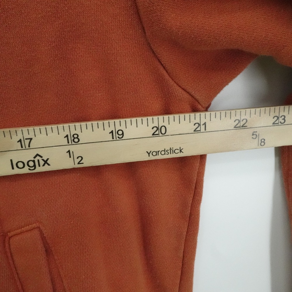 Nike Hoodie Mens M Burnt‎ Orange Full Zip Fleece Athletic Casual Ribbed Trim - Picture 5 of 10
